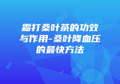 霜打桑叶茶的功效与作用-桑叶降血压的最快方法