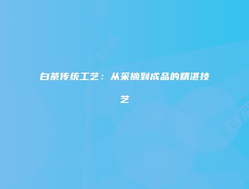 白茶传统工艺：从采摘到成品的精湛技艺