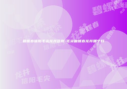 碧螺春信阳毛尖龙井区别-毛尖碧螺春龙井哪个好