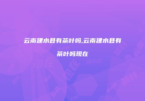 云南建水县有茶叶吗,云南建水县有茶叶吗现在