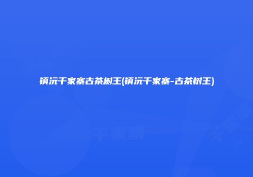 镇沅千家寨古茶树王(镇沅千家寨-古茶树王)