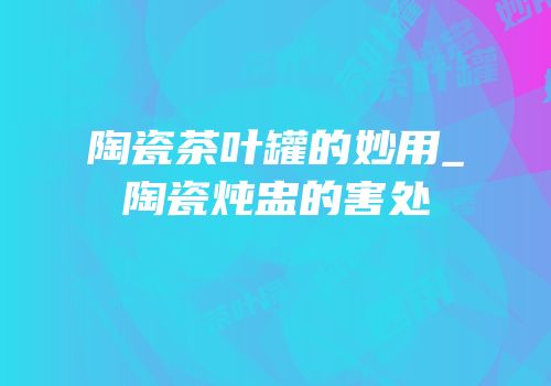陶瓷茶叶罐的妙用_陶瓷炖盅的害处