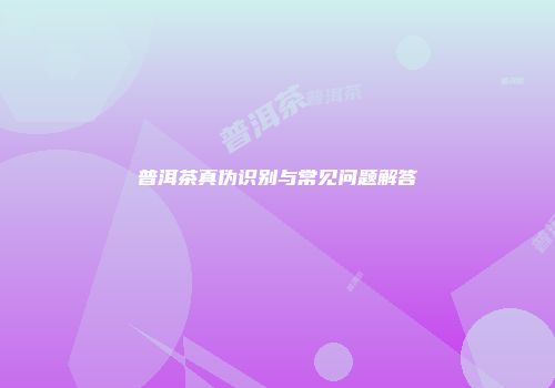 普洱茶真伪识别与常见问题解答