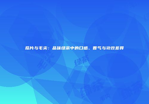 瓜片与毛尖：品味绿茶中的口感、香气与功效差异
