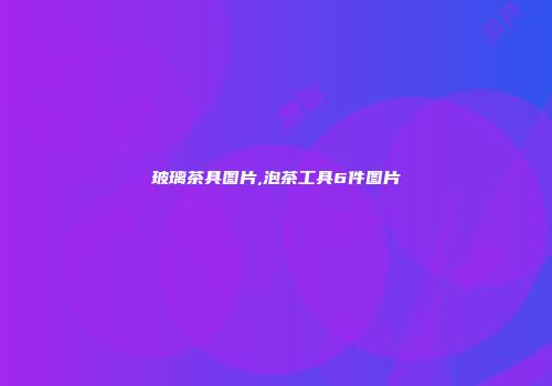 玻璃茶具图片,泡茶工具6件图片