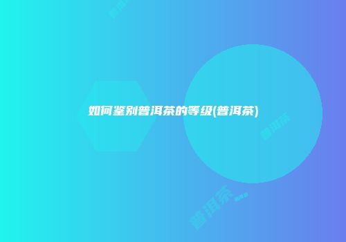 如何鉴别普洱茶的等级(普洱茶)