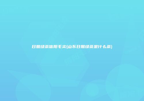 日照绿茶信阳毛尖(山东日照绿茶是什么茶)