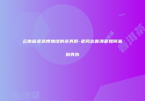 云南省老茶博物馆的茶真假-老同志普洱茶如何鉴别真伪