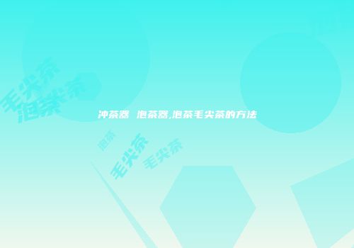 冲茶器 泡茶器,泡茶毛尖茶的方法