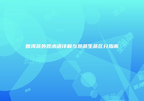 普洱茶外观术语详解与熟茶生茶区分指南