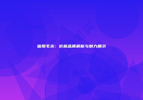 信阳毛尖：价格品质解析与魅力展示