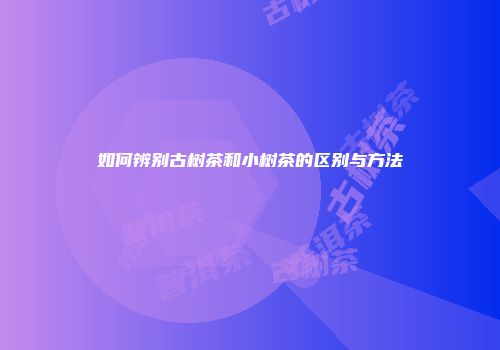 如何辨别古树茶和小树茶的区别与方法
