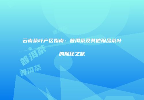 云南茶叶产区指南：普洱茶及其他珍品茶叶的探秘之旅