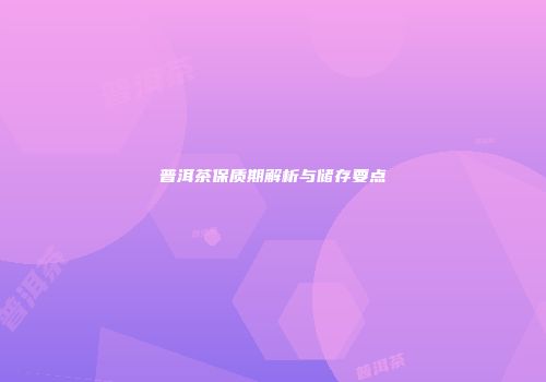 普洱茶保质期解析与储存要点