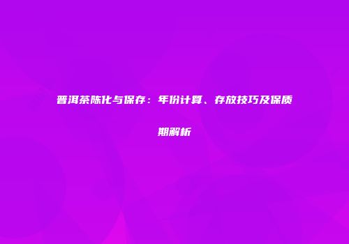 普洱茶陈化与保存：年份计算、存放技巧及保质期解析