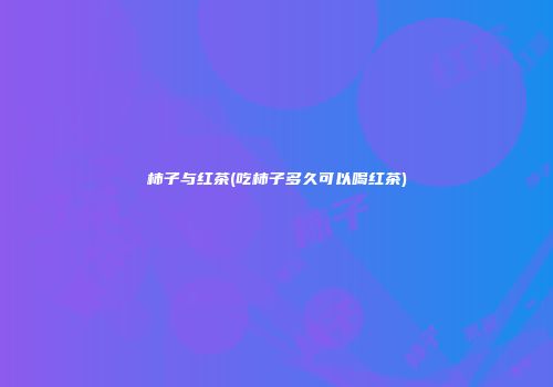 柿子与红茶(吃柿子多久可以喝红茶)