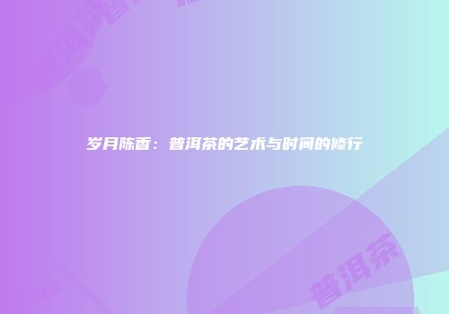 岁月陈香：普洱茶的艺术与时间的修行