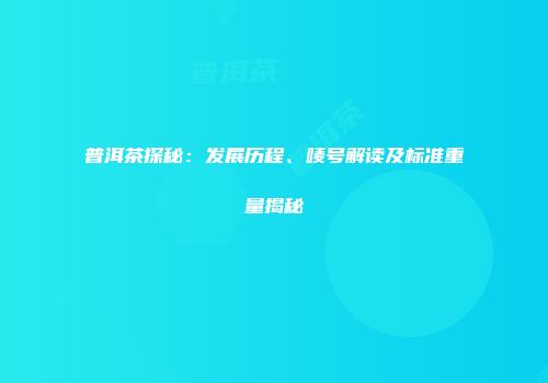 普洱茶探秘：发展历程、唛号解读及标准重量揭秘