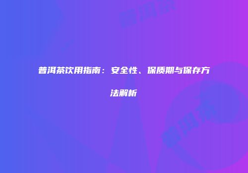 普洱茶饮用指南：安全性、保质期与保存方法解析