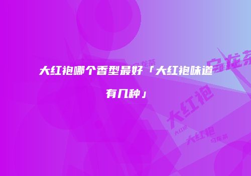 大红袍哪个香型最好「大红袍味道有几种」