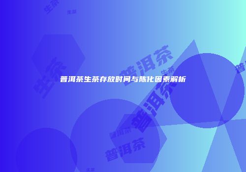 普洱茶生茶存放时间与陈化因素解析