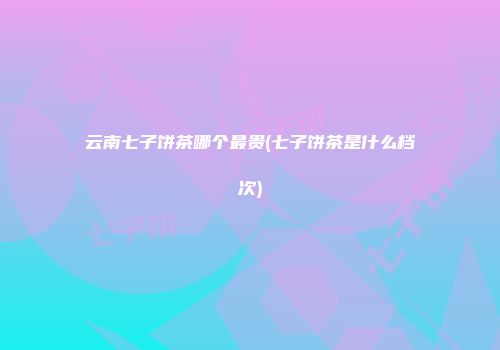 云南七子饼茶哪个最贵(七子饼茶是什么档次)