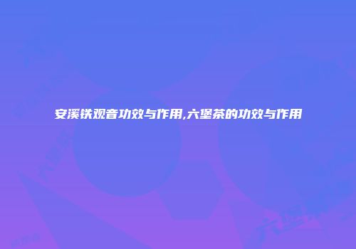 安溪铁观音功效与作用,六堡茶的功效与作用