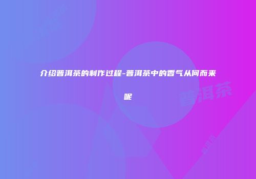 介绍普洱茶的制作过程-普洱茶中的香气从何而来呢