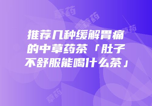 推荐几种缓解胃痛的中草药茶「肚子不舒服能喝什么茶」