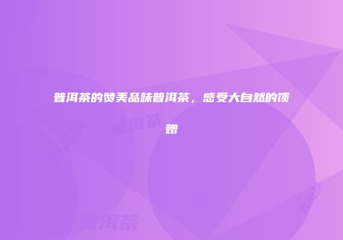 普洱茶的赞美品味普洱茶，感受大自然的馈赠