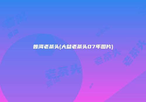普洱老茶头(大益老茶头07年图片)