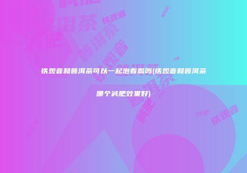 铁观音和普洱茶可以一起泡着喝吗(铁观音和普洱茶哪个减肥效果好)