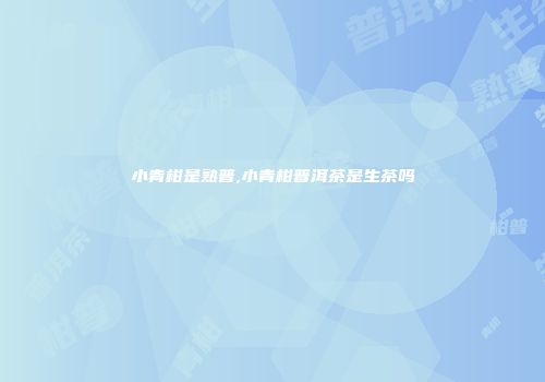 小青柑是熟普,小青柑普洱茶是生茶吗