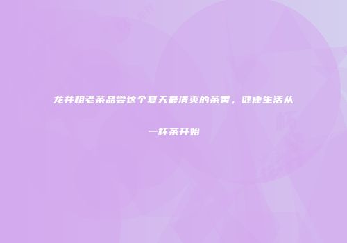 龙井粗老茶品尝这个夏天最清爽的茶香，健康生活从一杯茶开始