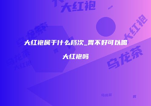 大红袍属于什么档次_胃不好可以喝大红袍吗