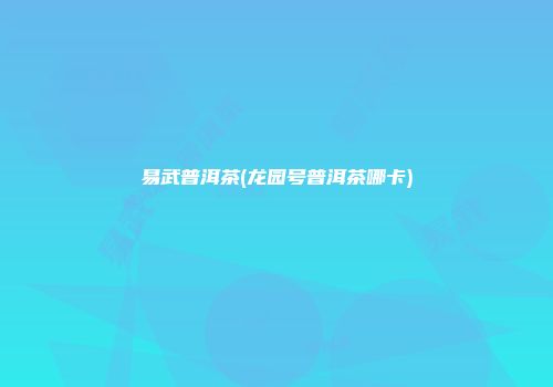易武普洱茶(龙园号普洱茶哪卡)