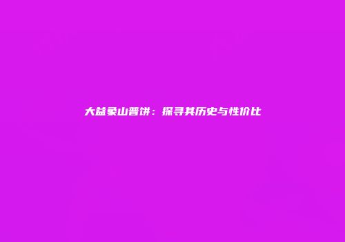 大益象山普饼：探寻其历史与性价比