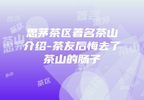 思茅茶区著名茶山介绍-茶友后悔去了茶山的肠子