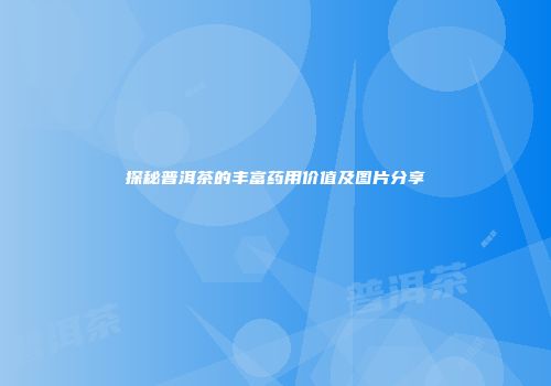 探秘普洱茶的丰富药用价值及图片分享