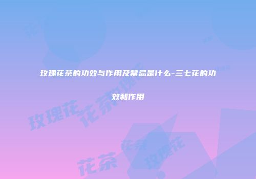 玫瑰花茶的功效与作用及禁忌是什么-三七花的功效和作用