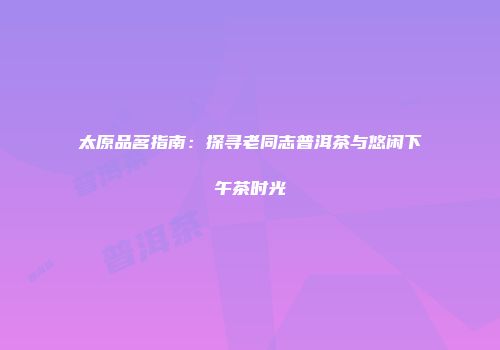 太原品茗指南：探寻老同志普洱茶与悠闲下午茶时光