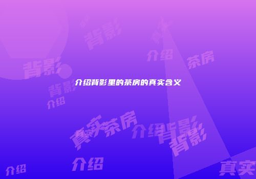 介绍背影里的茶房的真实含义
