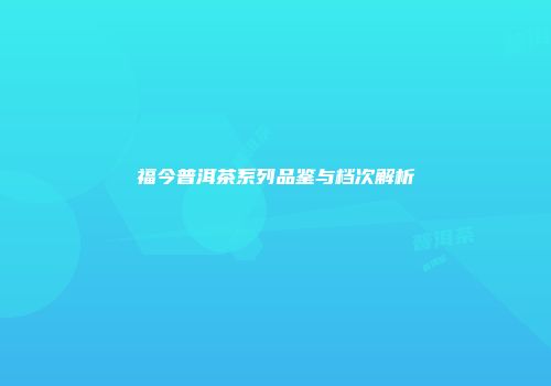 福今普洱茶系列品鉴与档次解析