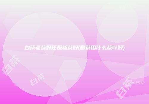 白茶老茶好还是新茶好(醋茶用什么茶叶好)