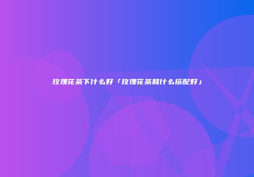 玫瑰花茶下什么好「玫瑰花茶和什么搭配好」