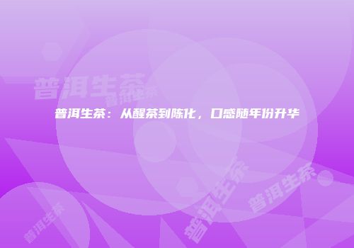 普洱生茶：从醒茶到陈化，口感随年份升华