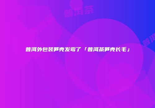 普洱外包装笋壳发霉了「普洱茶笋壳长毛」