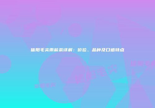 信阳毛尖雨前茶详解：价位、品种及口感特点