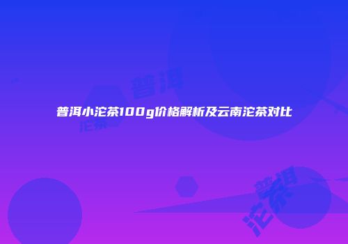 普洱小沱茶100g价格解析及云南沱茶对比