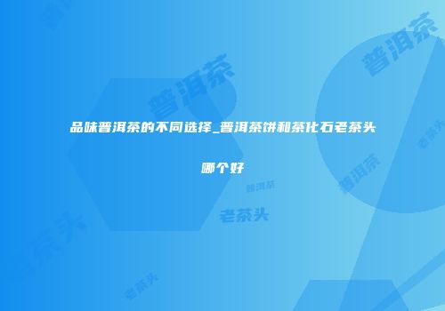 品味普洱茶的不同选择_普洱茶饼和茶化石老茶头哪个好